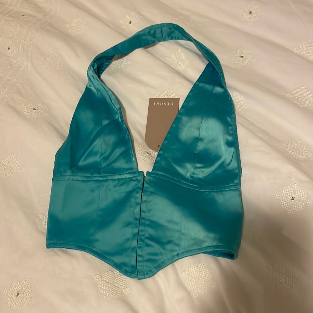 Blue meshki top